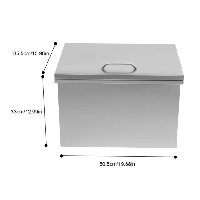 Drop in Ice Chest Cooler BBQ Island Home Bar Outdoor Stainless Steel Ice Bin