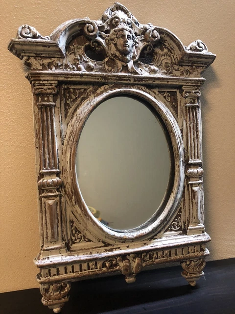Miroir Ancien Sculpte Et Patine XIX EME