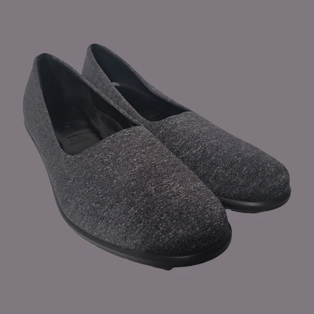 ECCO FELICIA WOMEN S Gray Stretch Slip On Wedge Shoes Size 38