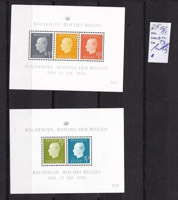 Belgique Feuillets 1976 N°50/51-N**.Tb-Voir Scan-F042
