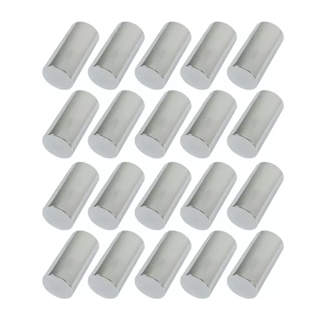 33mm Chrome Plastic Cylinder Lug Nut Covers Caps Thread on for Semi Truck 20PCS