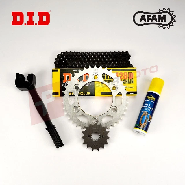 Afam Kit Chaîne Moto Acier DERBI DRD 50 R Senda Racing 2002-2005 - Pignon 13 Dents Couronne 53 Dents