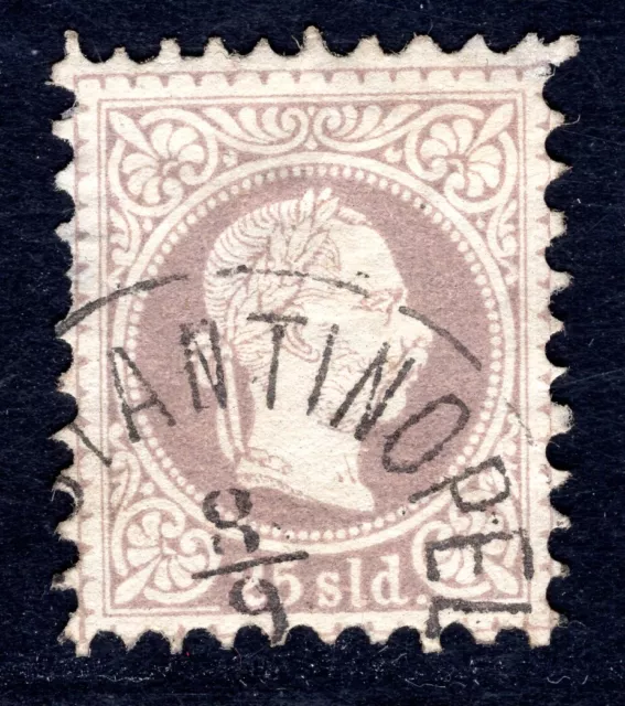 ÖSTERREICH LEVANTE 1867 6II gestempelt grauviolett Mgl BEFUND GOLLER BPP (M4066