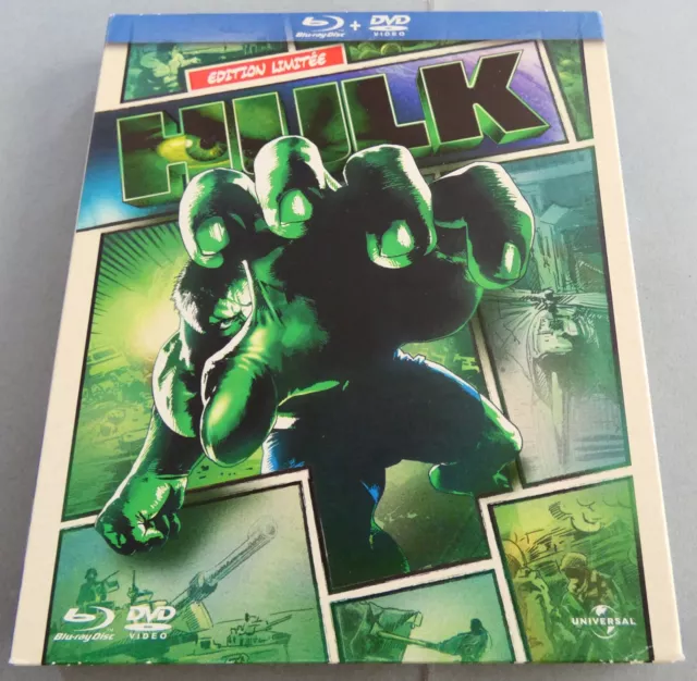 Edition Limitee Digipack Blu Ray + Dvd Film Marvel Supers Heros Hulk Eric Bana