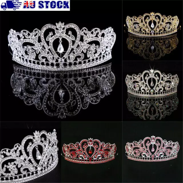 Wedding Bridal Queen Hair Tiara Hair Accessories Headband Crystal Crown