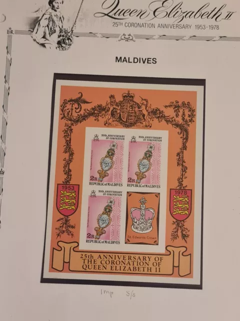 1978 UMM Maldives GB QE2 Coronation 25th Anniversary Commonwealth Omnibus