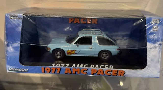 1/43 Luce Verde Pressocast Waynes World Amc Pacer Film Auto 1977 Modello Blu