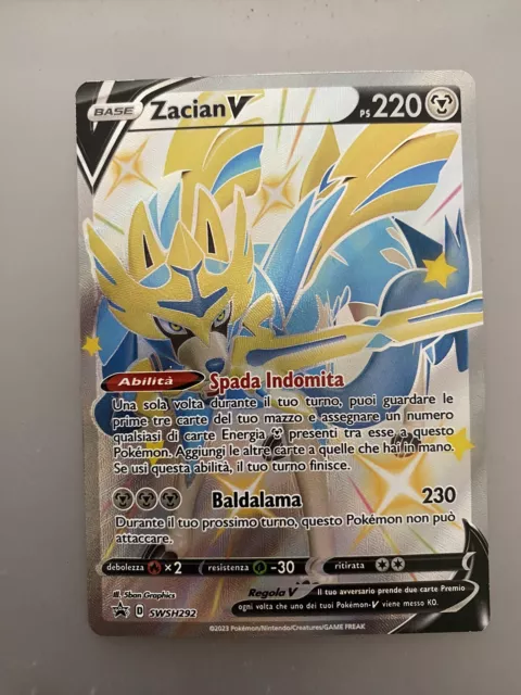 Carta Pokémon Zacian V ASTRO (CRZ 096) - Ultra Rare - Zenit Regale - Near  Mint - Italiano