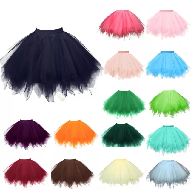 Womens High Quality Pleated Gauze Mini Skirt  Elastic Waist Tutu Dancing Skirt