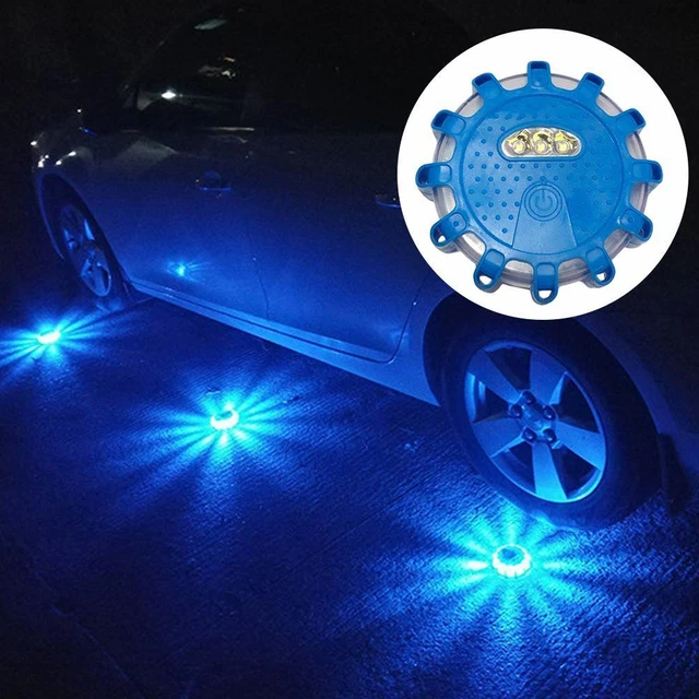 Blue LED Road Flare Flash Warning Light Roadside Emergency Z9Z6