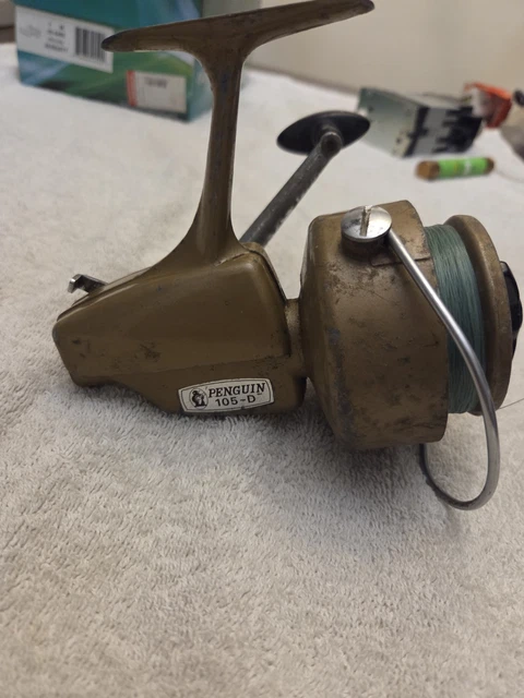 ANCIEN GROS MOULINET de pêche à embase tournante bobine VINTAGE EUR 15