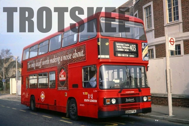 35MM SLIDE SOUTH London Leyland ONLXB ECW L214 D214FYM C1989 Orig 3 99 