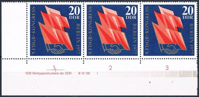 DDR ; Druckvermerk , Eckrand Mi.  2219 fn I , postfrisch