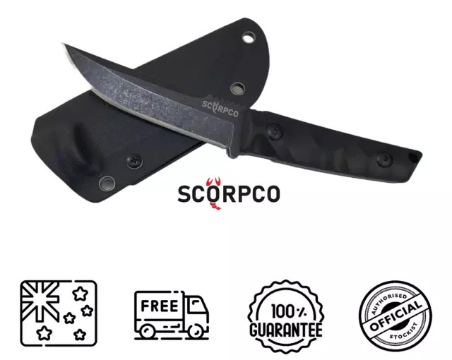 RAZOR SHARP Tanto Japanese Style Full Tang Knife Stainless Steel Kydex Scorpco 2