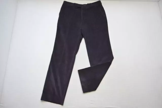 Burberry London Corduroy Pants Dark Purple Flat Casual Mens Size 34 x 32