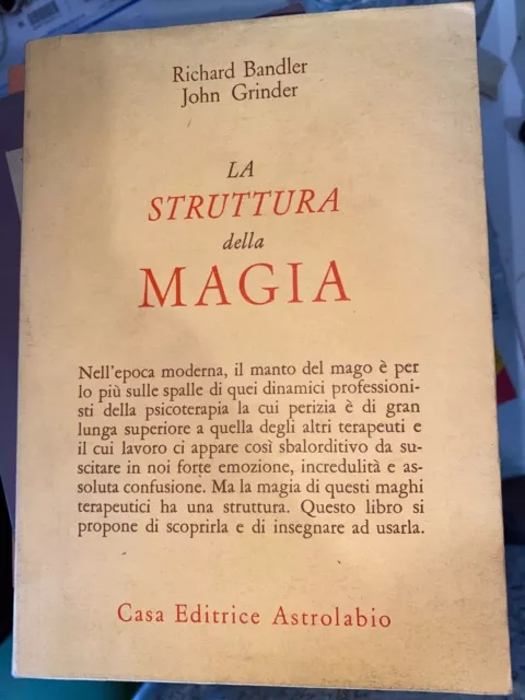 LIBRO LA STRUTTURA Della Magia - R.bandler J.grinder EUR 27,00