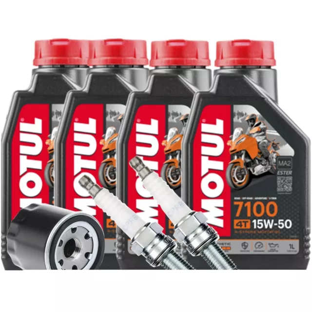 Kit Tagliando Ducati Monster 620 2002 2006 Motul 7100 15W50 Filtro Olio Candele