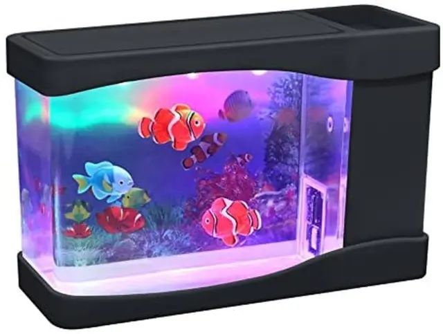 Lightahead® Artificial Mini Aquarium a Sensory Multi Colored LED Swimming Fish T