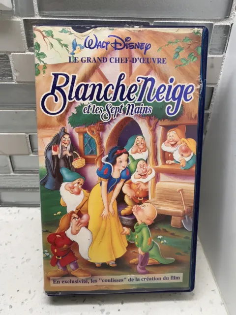 RARE Disney Masterpiece Blanche Neige Et Les Sept Nains French VHS Snow White