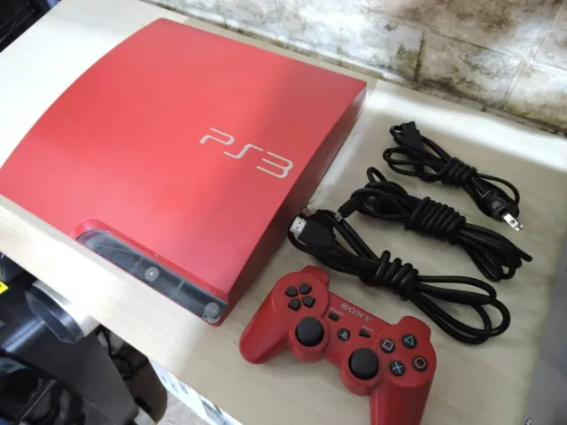 SONY PLAYSTATION 3 PS3 Slim Console GB Scarlet Red CECHB