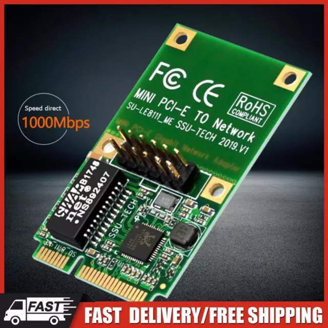 SSU LE8111-ME Gigabit Wired Network Card MINI PCI-E Realtek RJ45 Card Adapter