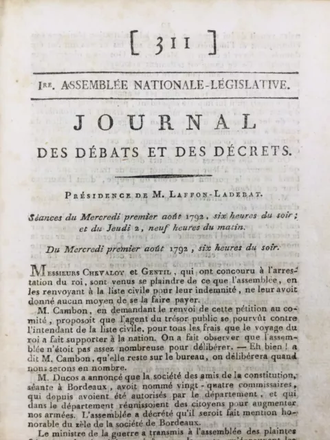 Santerre et les Marseillais Août 1792 Duhamel Kersaint Cocarde Camp de Maulde