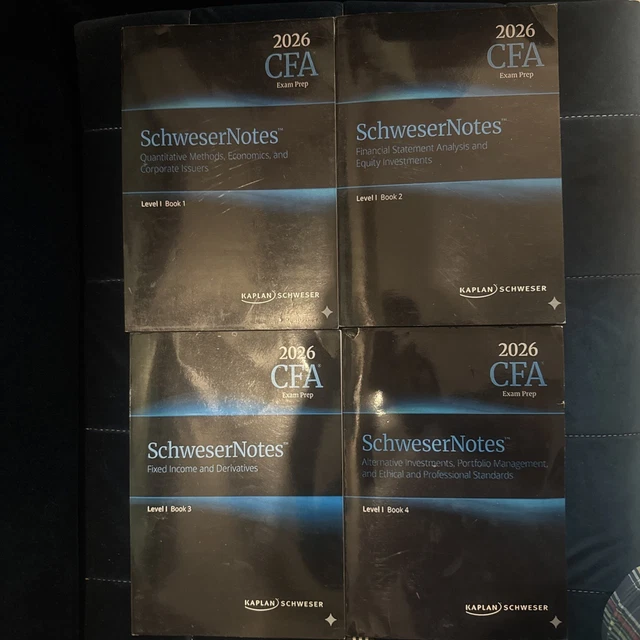 CFA LEVEL 1 Kaplan Schweser 2026 Complete Set (Printed) £89.10 ...