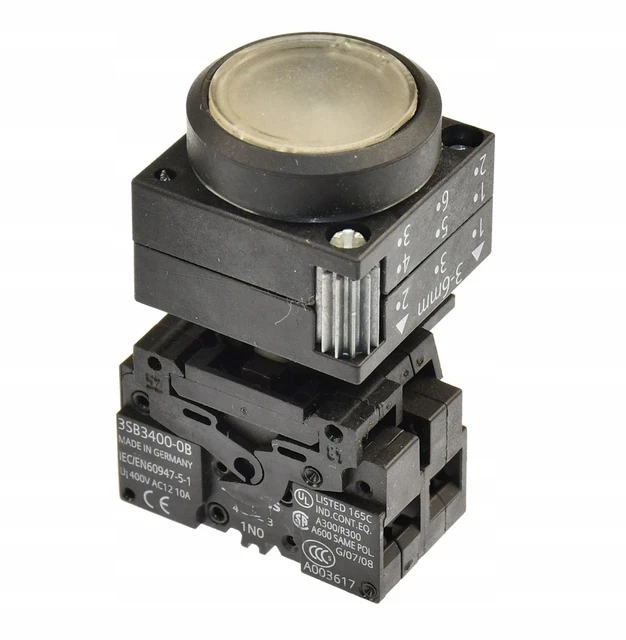 Lot De 10 Boutons Poussoirs Siemens 3SB3 201-0AA21 Rouge 22mm - Neufs Pour Installation électrique