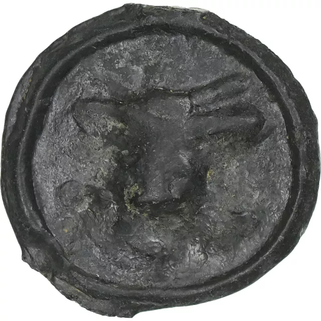 [#1178209] Remi, Potin au bucrane, 1st century BC, VF(30-35), Bronze, Delestrée: