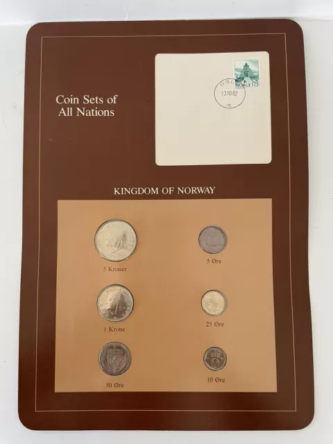 Coin Sets Of All Nations Kingdom of Norway Franklin Mint 1982 NEW