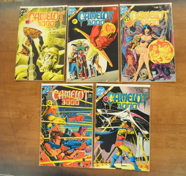 CAMELOT 3000, #4, 5, 8, 9, 10 LOT of 5 DC COMICS, 1982 BAGGED BOARDED