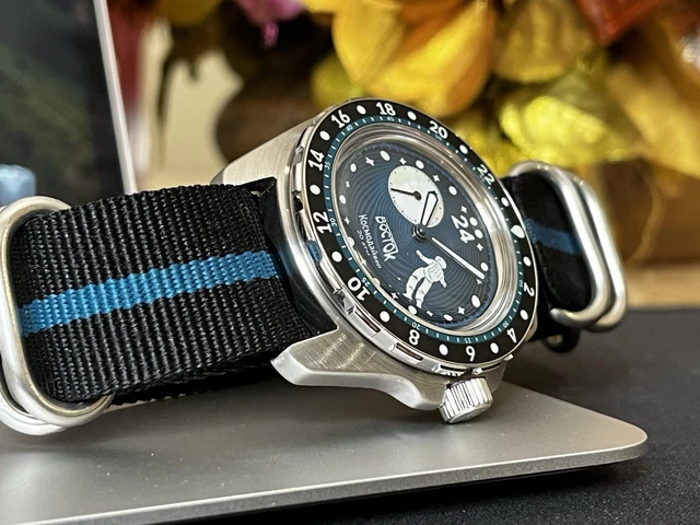 VOSTOK NUEVO LUNA Dude CosmoDiver 24 Horas Anfibio Reloj Pulsera