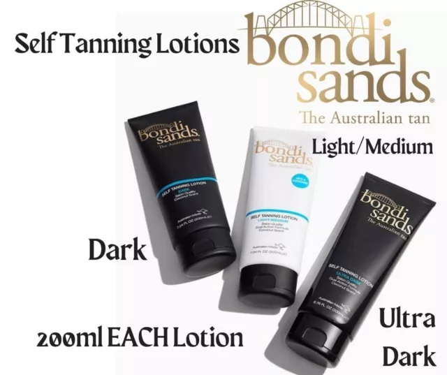 Bondi Sands SelfTanning Lotion 200ml. Light/Medium, Dark OR Ultra Dark BRAND NEW