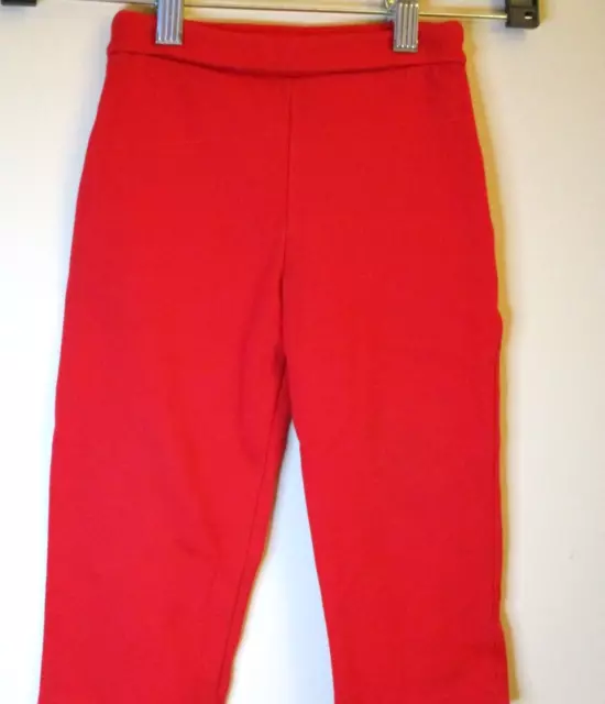 Okie Dokie Toddler Girls Stretch, Pull On Pants, Fold Over Waist, Red, Size 3T