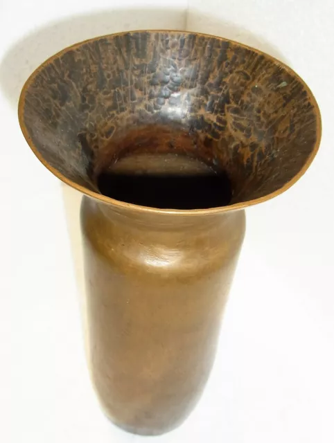 große schwere Kupfer / Bronze Vase,  ca:H 27cm,Dm 13cm, 1911 g