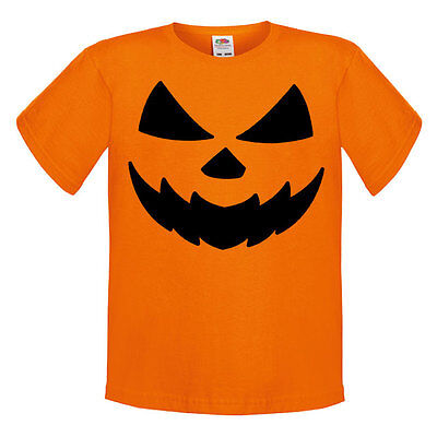 Simpatica t-shirt bambino o bambina Zucca cattiva, Jack-o'-lantern, Halloween!