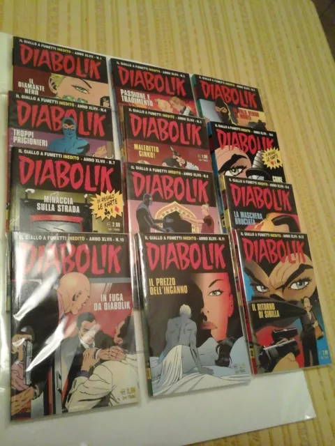 Diabolik - Anno Xlvii - 2008 - Completo - Originali - 12 Fumetti - Astorina