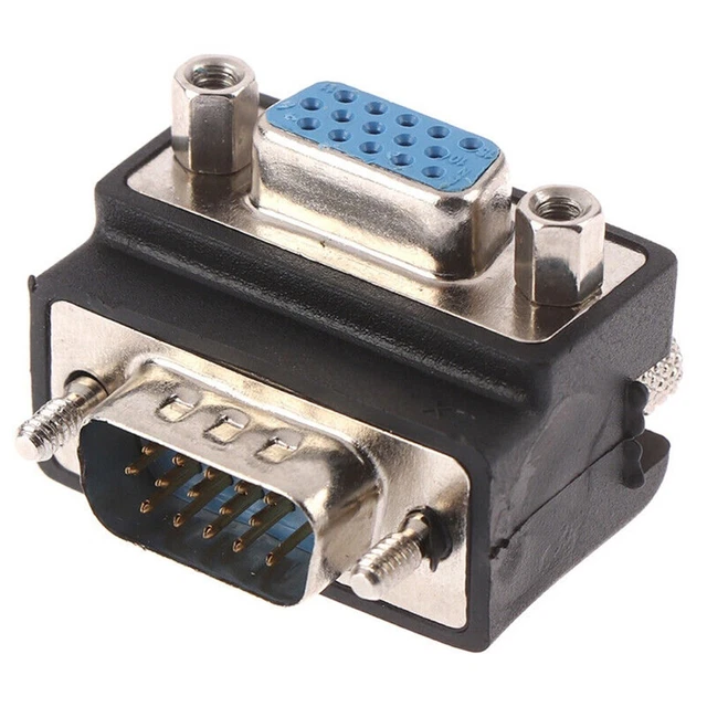 Adaptateur 90 Degrès Adaptateur à Angle Droit Noir Serweiterung Vga-Anschluss
