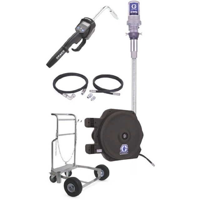 GRACO 24H752 - LD Series 3:1 275 Gal. Tote Mobile Oil Pump PackagePreset Meter