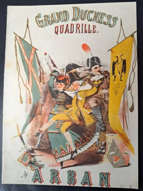c 1890s Sheet Music Grand Duchess Quadrille D`Oyly Carte not Gilbert & Sullivan