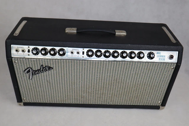 Early 70's Blackfaced Fender Dual Showman Reverb 230v 100 Watt Guitar Amp Head