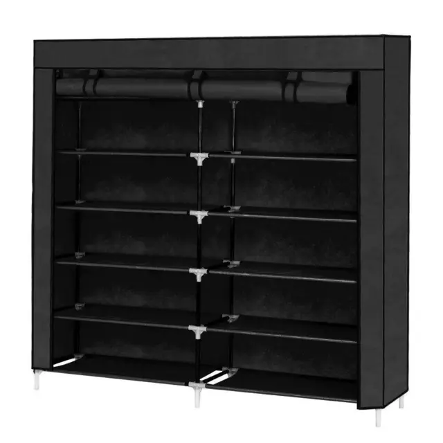 New 6 Tiers Portable Shoe Rack Closet Adjustable Shoe Storage Organizer Cabinet