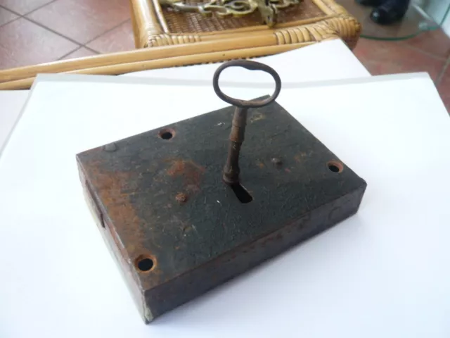 Victorian Antique Old Large Door Lock With Key Working