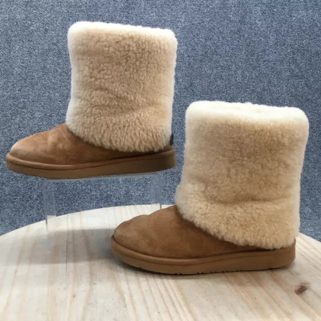 UGG Australia Boots Womens 7 Patten Shearling 1006011 Ankle Winter Tan Leather 2