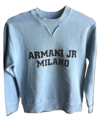 Maglione Per Bambino Armani Jr Milano Jumper Maglia Cotone Sweater Taglia 8 Anni