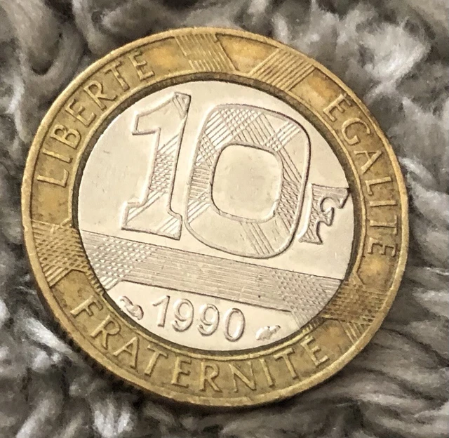 Pièce de monnaie 10 francs génie de la Bastille 1990 République Française