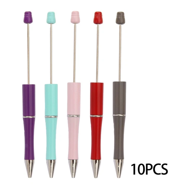 10 Stück sortierter Kugelschreiber mit Perlen für DIY Stift Sets, Schulkinder