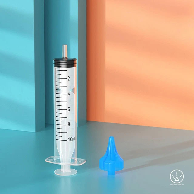 2Pcs Ear Wax Removal Syringe Ear Wax Cleaner Rinse Adult Irrigator Children A