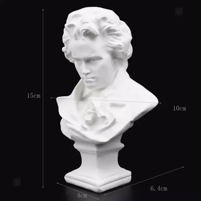 15cm Height Classic Beethoven Resin Bust Statue Sculpture Replica Home Decor