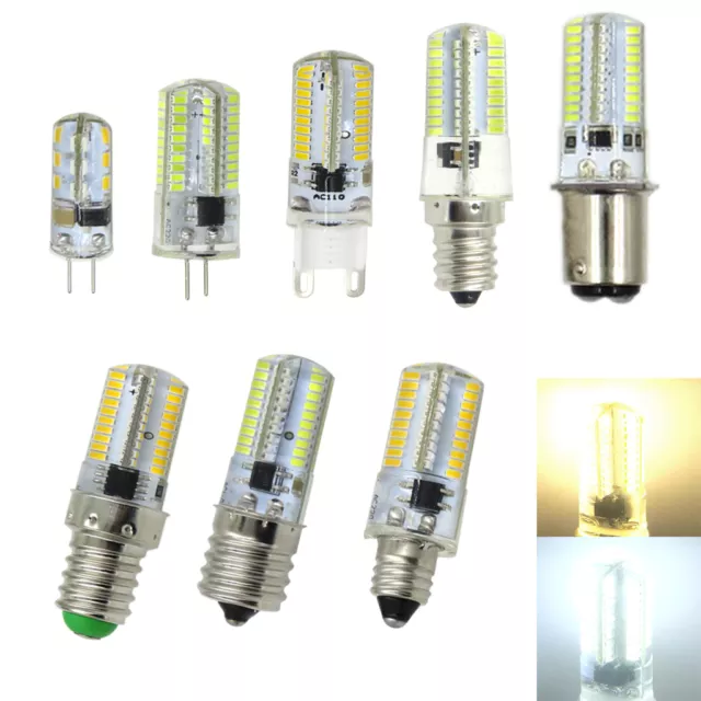 G4/G9/E11/E12/E14/E17/BA15D 24/80 3014 SMD LED Light Bulb Dimmable Silicone Lamp